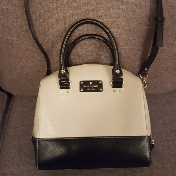 kate spade Handbags - Kate Spade Bowling Bag black n white